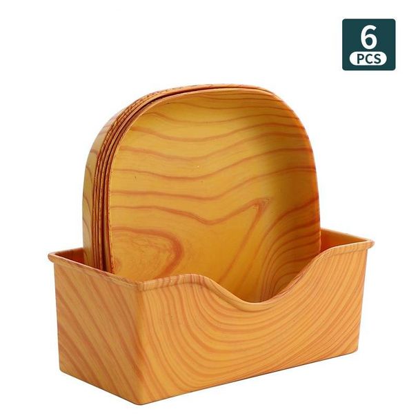 Cross Border Hot Selling Modern Ins Style Imitation Wood Grain Bone Spit Dish Home Living Room Creative Melon Seeds Snack Candy Dish_voghion.com