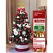 Albero di Natale da terra di alta qualità - Opzioni classiche rosso e oro (da 45 cm a 180 cm), rami in PVC infrangibili con supporto in metallo pieghevole_voghion.com