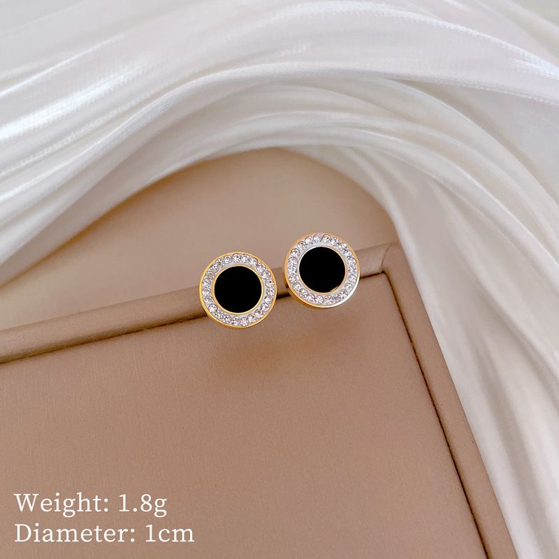 Körper 【Vollständiger Titanstahl】 Runder Achat. Temperament und Persönlichkeit sind äußerst einfach. Echte Goldhalskette im 【 】 Einfach._voghion.com