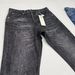 Black Grey Splatter Fringe Distressed Flared Jeans High Street Vibe Long Pants For Men Women_voghion.com