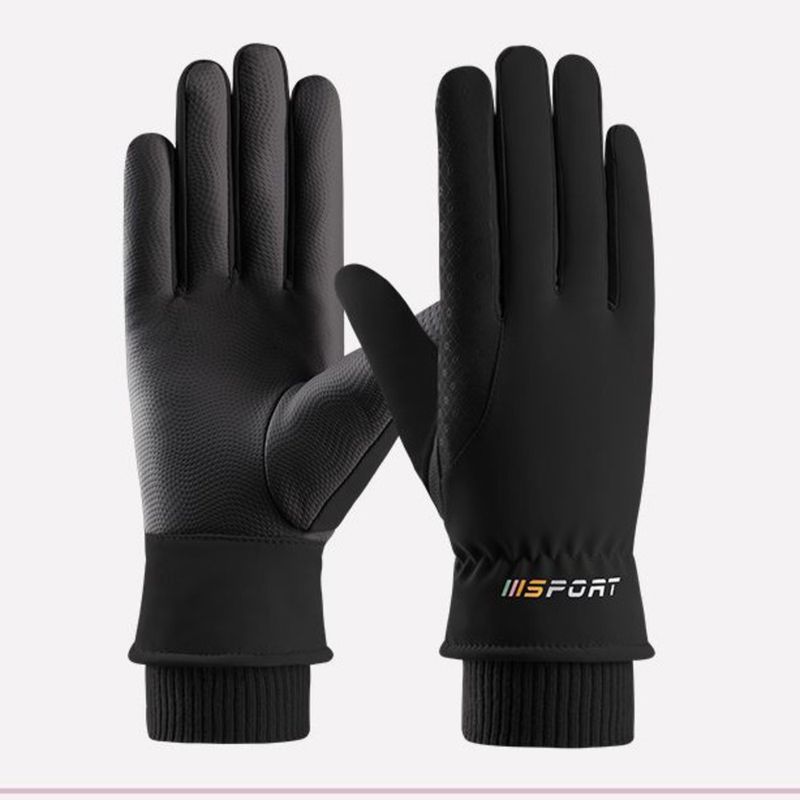 Skihandschuhe, winddicht, wasserdicht, warm und dick, für den Winter, rutschfeste Baumwollhandschuhe für das Radfahren im Freien, für Elektrofahrräder_voghion.com