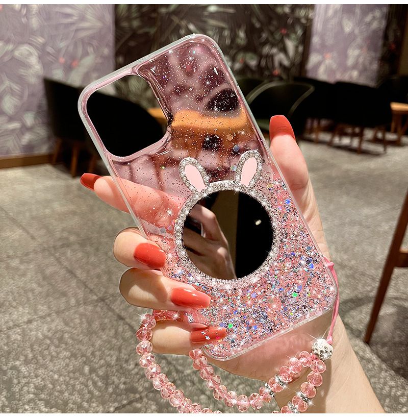 Suitable for iPhone15 Promax mobile phone case glitter star mirror Apple 14 protective cover 13 sense creative_voghion.com
