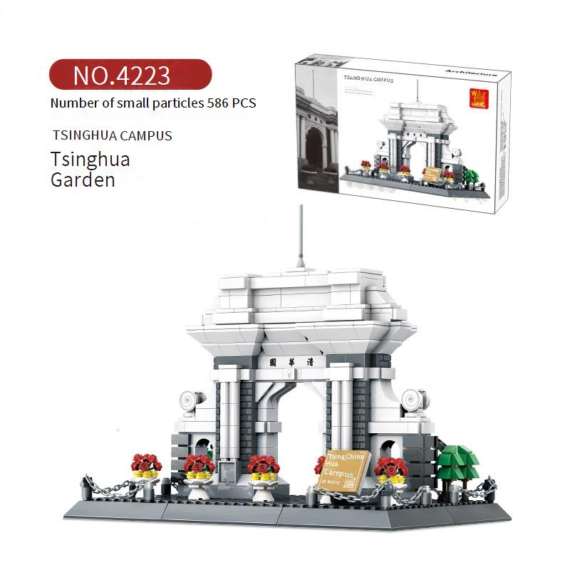 Jouets de construction Blocs de construction à petites particules Construction du monde Modèle tridimensionnel de Tiananmen Assemblage intelligent Jouets d'assemblage_voghion.com