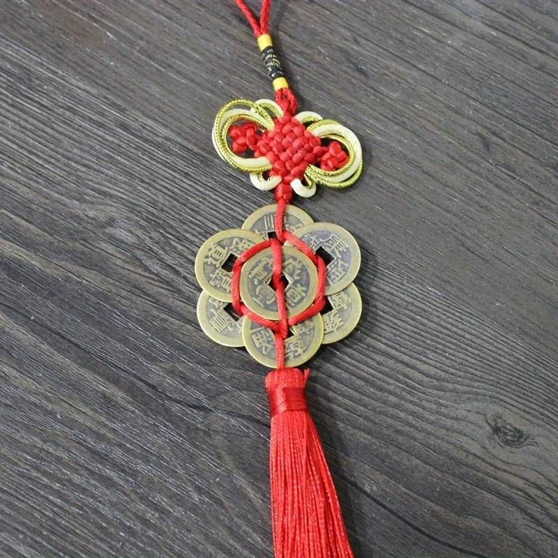 Chinese Brass Five Emperor Coin Pendant_voghion.com