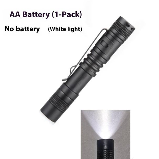 Compact Aluminum LED Flashlight – Ultra-Bright AAA Battery Powered, Waterproof, 360° Rotatable, 50-100m Beam For Camping, Hiking & Emergency_voghion.com