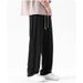 Men's Airflow Wide-Leg Pants – Summer Breathable & Quick-Dry Trousers (M-3XL, Black/Grey, Polyester)_voghion.com