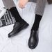 Suitable For All Seasons Men's Non-Slip Waterproof Black Chef Office Suit Casual Leather Large Business Formal Small Size Work Shoes_voghion.com