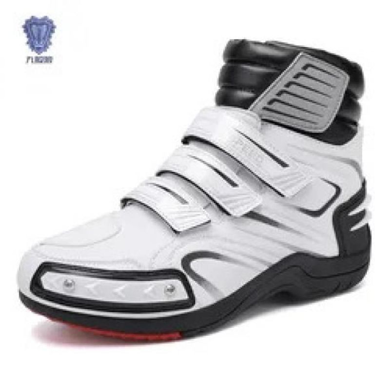 Wholesale sport waterproof winter high ankle trainers riding Motorcycle Leather Waterproof Race Boots Footwear Shoes_voghion.com