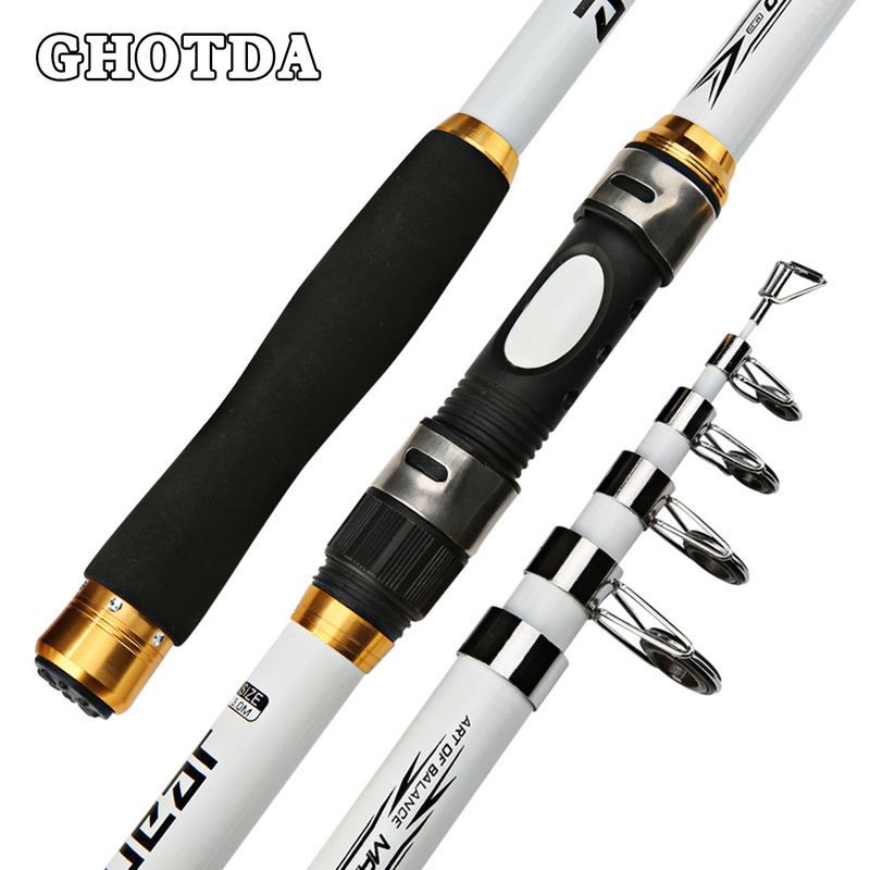 GHOTDA 2,1M -3,6M karpkala söötja Hard FRP Carbon Fiber Telescc õngeritv_voghion.com