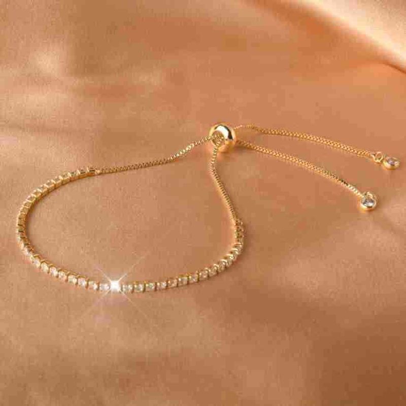 Bracciale con perline di posizionamento, zircone di lusso brillante e versatile intarsiato_voghion.com