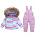 Piumino per bambini 2025, neonato, 1-5 anni, ragazzi e ragazze, nuovo set invernale in due pezzi, top + tuta_voghion.com