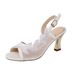 MTX Minimalistische Mode Mesh Strass Peep Toe Schuhe Für Frauen Sommer Große Größe Seite Hohl Stiletto Römische Sandalen_voghion.com