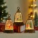 Snow Globe Water-Filled Cone Lantern - Vintage Christmas Night Light With Floating Snow Effect, Handheld Holiday Decor_voghion.com