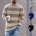 2023 Winter Sweater Knitwear Top Striped Loose Casual Men's Clothing_voghion.com