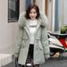Women's Winter Hooded Parka Coat With Fox Fur Trim - Long Quilted Puffer Jacket For Petite To Plus Size, Warm Fleece Lined, Zipper Closure_voghion.com