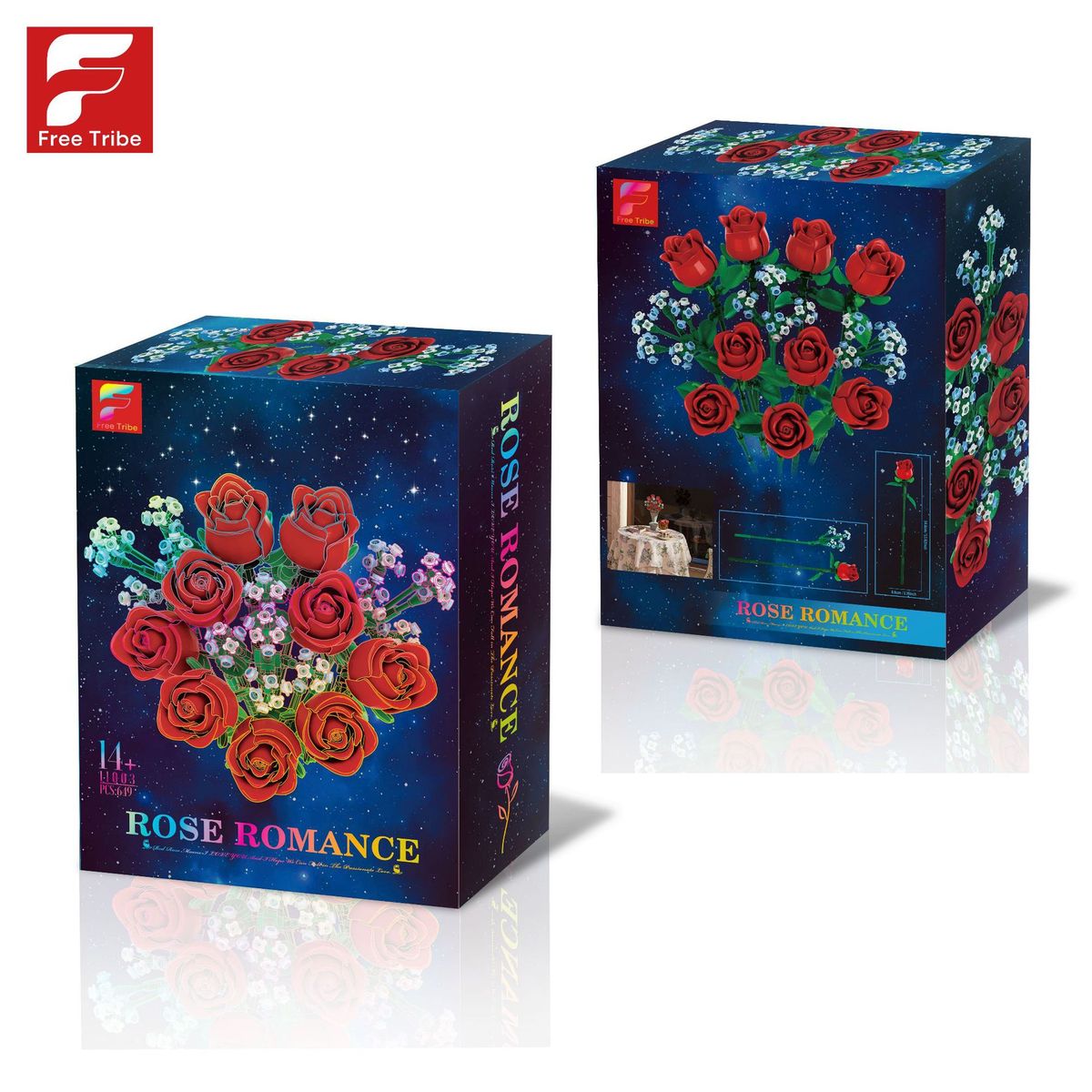 Building Blocks building blocks simulation rose bouquet assembly model desktop vase sunflower ornaments toy_voghion.com