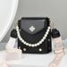 Borse per donna, borsa per cellulare, borsa a tracolla alla moda, stile versatile, borsa piccola con catena di perle_voghion.com