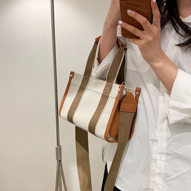 Preprosta platnena torba za ženske 2024 nova korejska različica modna ročna majhna kvadratna torba velika in majhna crossbody nahrbtnik_voghion.com