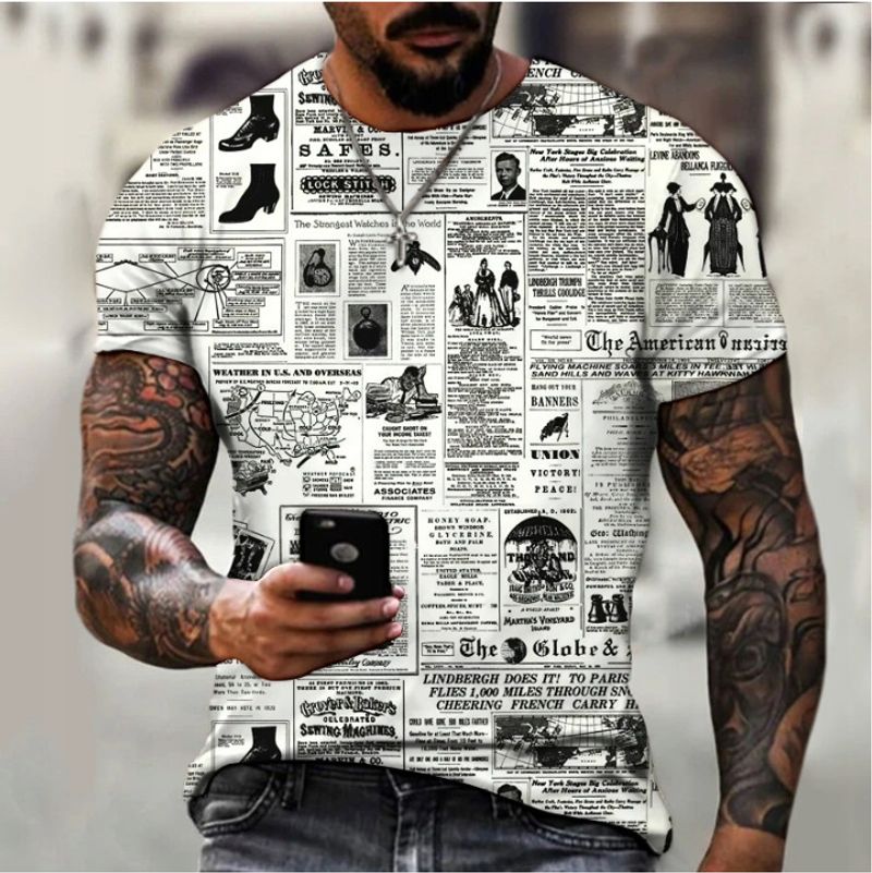 2024 Cool Men's T-shirt Summer Boys Short sleeved Top Fashion Casual Personality_voghion.com