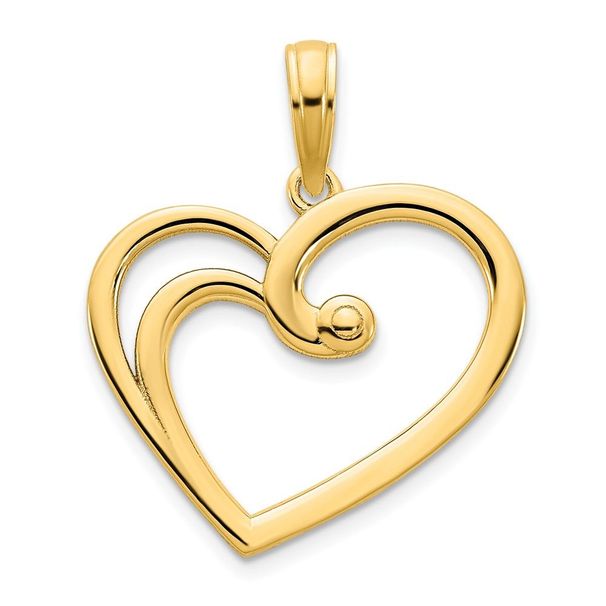 14k Fancy Open Heart Pendant_voghion.com