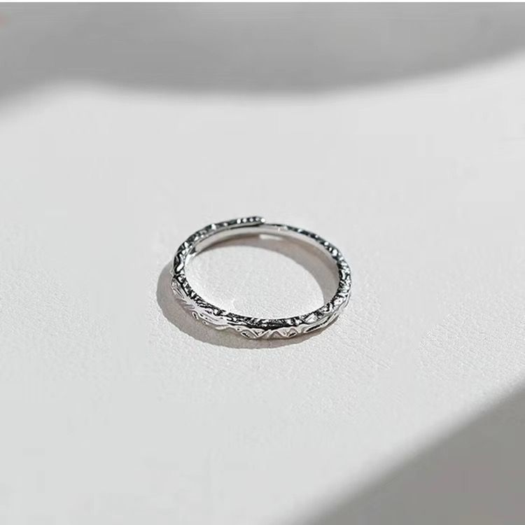 Coppia di anelli semplici in argento puro 999, con carta da zucchero, Qixi 520, regalo per fidanzato e fidanzata_voghion.com