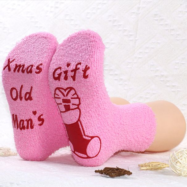 Calzini da donna popolari calzini natalizi in velluto corallo calzini da pavimento ispessiti colla antiscivolo calzini regalo di Natale_voghion.com