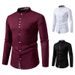 2025d Plus Size Spring Autumn New Men's Stand Collar Henley Paisley Color Block Long Sleeve Shirt A348_voghion.com