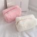Fur Makeup Bags for Women Soft Travel Cosmetic Bag Organizer Case Young Lady Girls Make Up Case Necessaries 1 Pc Solid Handbags_voghion.com