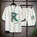 Men's Clothing Men's Summer New Men's Loose Large Size Printed Short Sleeved Suits Fashionable And Casual Two Piece_voghion.com