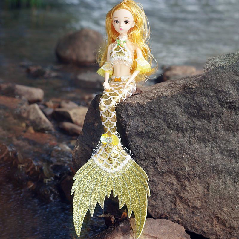 】 Princesa Sereia Pequena Fada Mágica Infantil Menina Celebridade da Internet Boneca Artesanal Aniversário_voghion.com