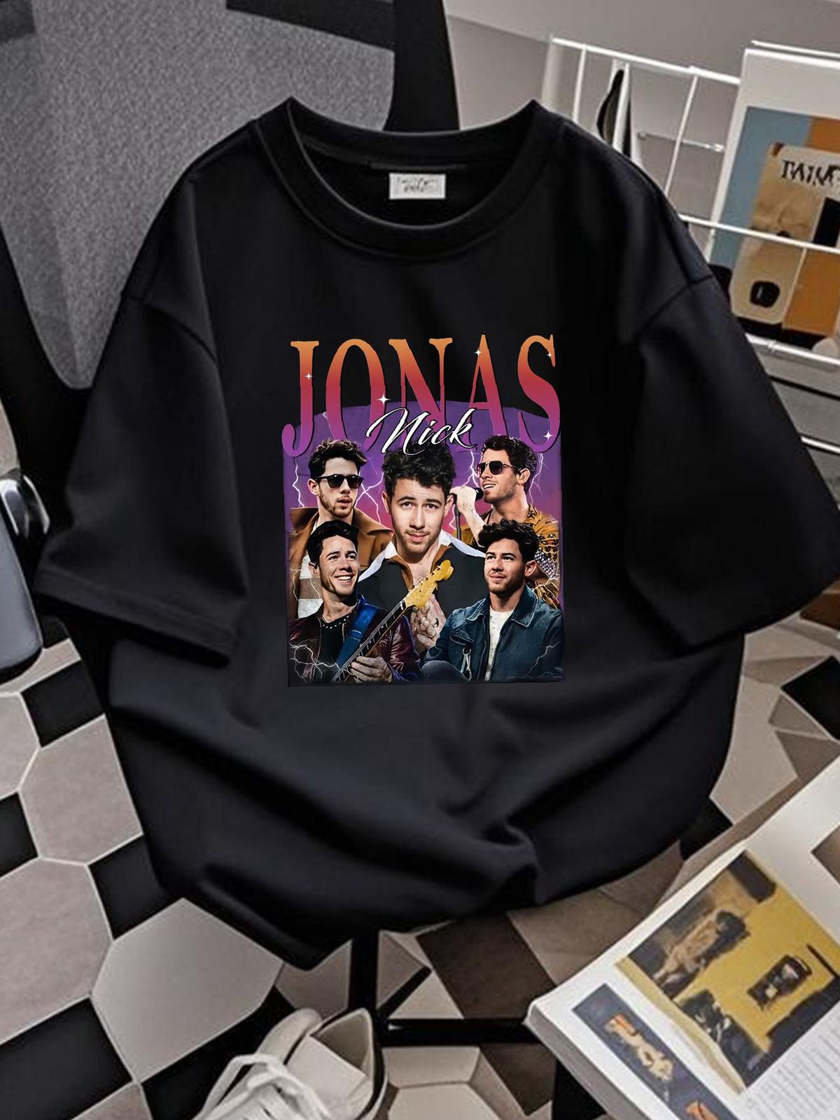 Camiseta de Nick Jonas, camiseta vintage de Nick Jonass de los 90, camiseta con gráfico de película, camiseta con gráfico de Nick Jonass, ideal para uso diario, ropa de diseñador de moda._voghion.com