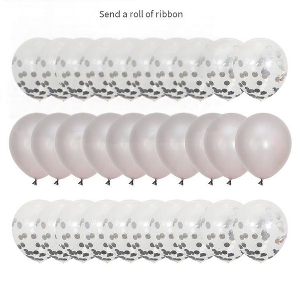 Zabavni pripomočki, rožnato zlati bleščičasti konfeti baloni, kombinacija kompleta, dekoracija za rojstni dan, poročni aranžma, 12-palčni 2,8g lateks balon_voghion.com