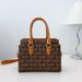 Ladies Elegant Crossbody Bag Alphabet Pattern Quilted Texture Metal Accent Spacious Zipper Closure Adjustable Strap Travel Office Bag22*10*17_voghion.com