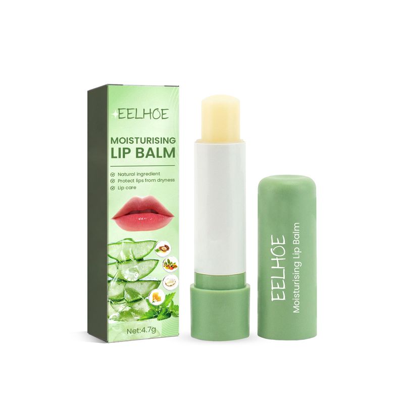 EELHOE Aloe Vera Lip Balm Cares lips, fades lip lines, prevents dryness and peeling, nourishes and hydrates lip balm_voghion.com