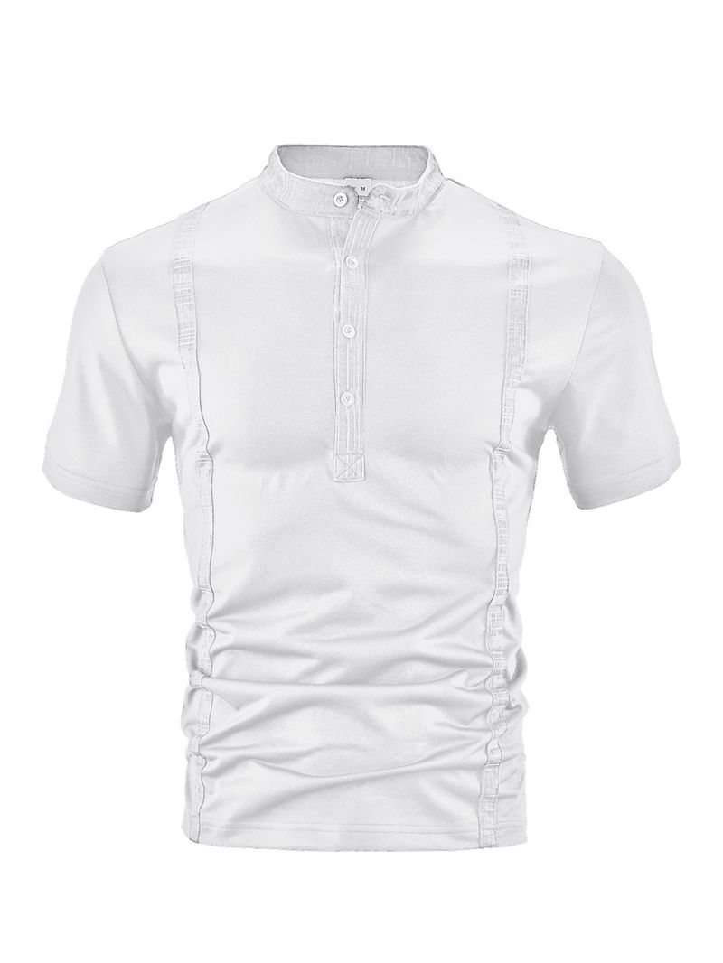 2025d Sommer Herren Neues Casual Pearl Cotton Small Twill Kurzarm Poloshirt_voghion.com