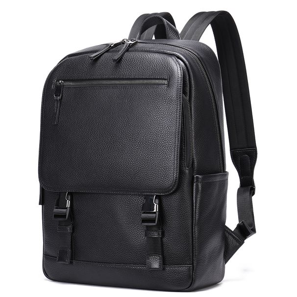 Marant Genuine Leather Backpack Men's Business Travel Computer Backpack First Layer Cowhide Fashion College Student Schoolbag Trend_voghion.com