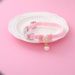 Fairy Pink Lace Bowknot Beaded Cat Collar Bell Pet Supplies_voghion.com