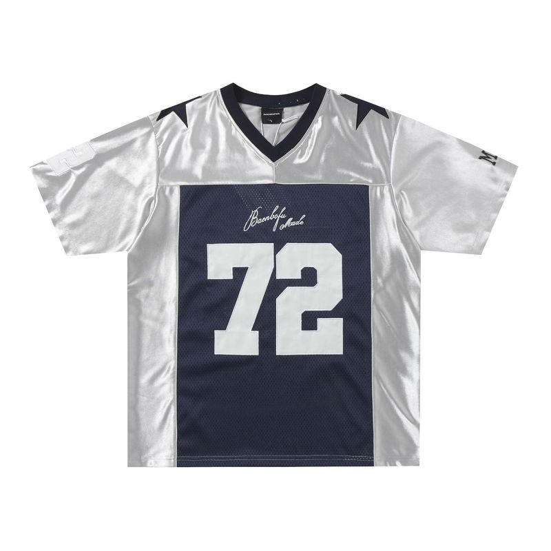 Vêtements pour hommes 2025 Été Nouveau Maillot Américain Uniforme de Hockey sur Glace Sport Maille Épissage T-shirt à Manches Courtes Hommes_voghion.com