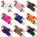 Unisex Fleece gloves Knitted figure-eight twist fingerless gloves Short warm cuff with fleece gloves_voghion.com