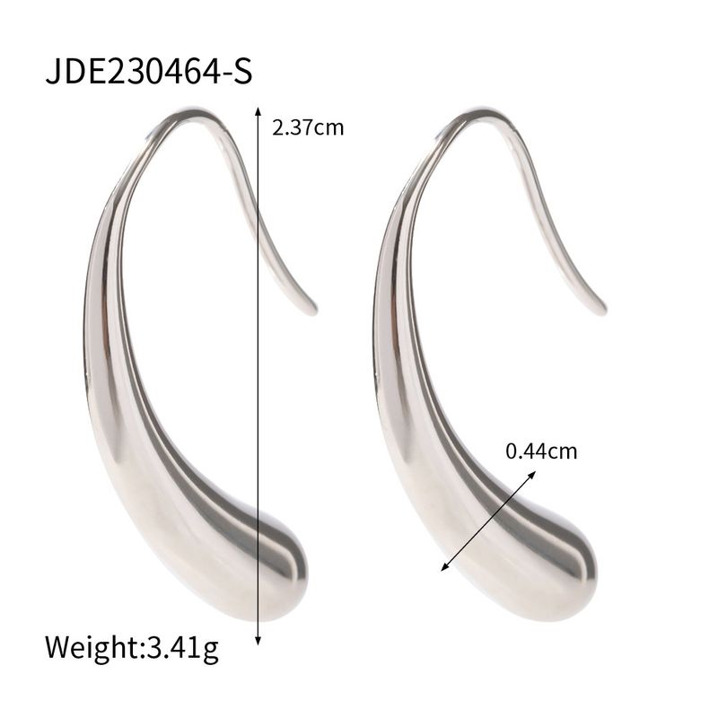 Orecchini geometrici versatili alla moda da donna, in acciaio inossidabile con goccia irregolare in oro 16 carati e design avanzato Sense INS_voghion.com