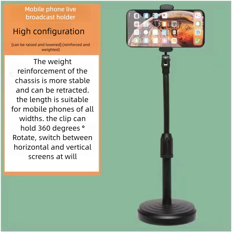Fill Light Live Streaming Adjustable Tripod Shooting Tool Multifunctional Phone Holder Desktop Stand_voghion.com