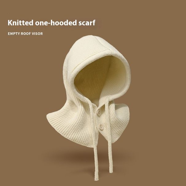 Gorro de punto con protección para los oídos para parejas de una pieza con cuello cálido de invierno coreano Baraklafa_voghion.com