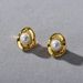 Women's Jewelry - Elegant Brass Irregular Hollow Pearl Earrings With 18K Gold Plating, Minimalist Clip-On Design Everyday Wear Pearl Simple Ear Clip_voghion.com