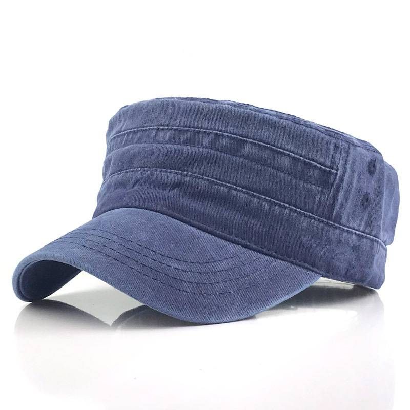 Designer flat cap men's military hat spring and summer wash old men's hat casual cap summer visor hat_voghion.com