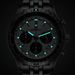 BERNY Silver Chronograph Watches For Men Multifunction Quartz Watch With Tachymeter Date Stainless Steel Waterproof Luminous Sapphire Wristwatch_voghion.com