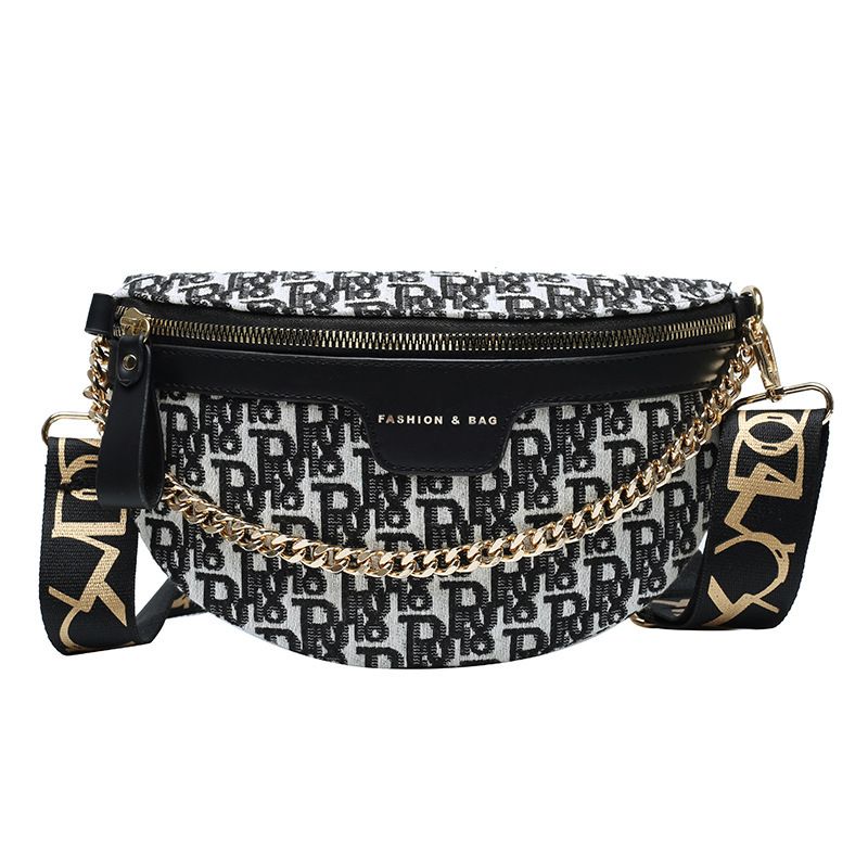 Bolso bandolera de malla con un solo hombro, estilo informal, estilo vaquero, de Instagram, para mujer, con letras, color rojo, versátil_voghion.com