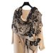 Sciarpa calda in cashmere da donna con stampa artistica in stile peonia e farfalla autunnale e invernale_voghion.com