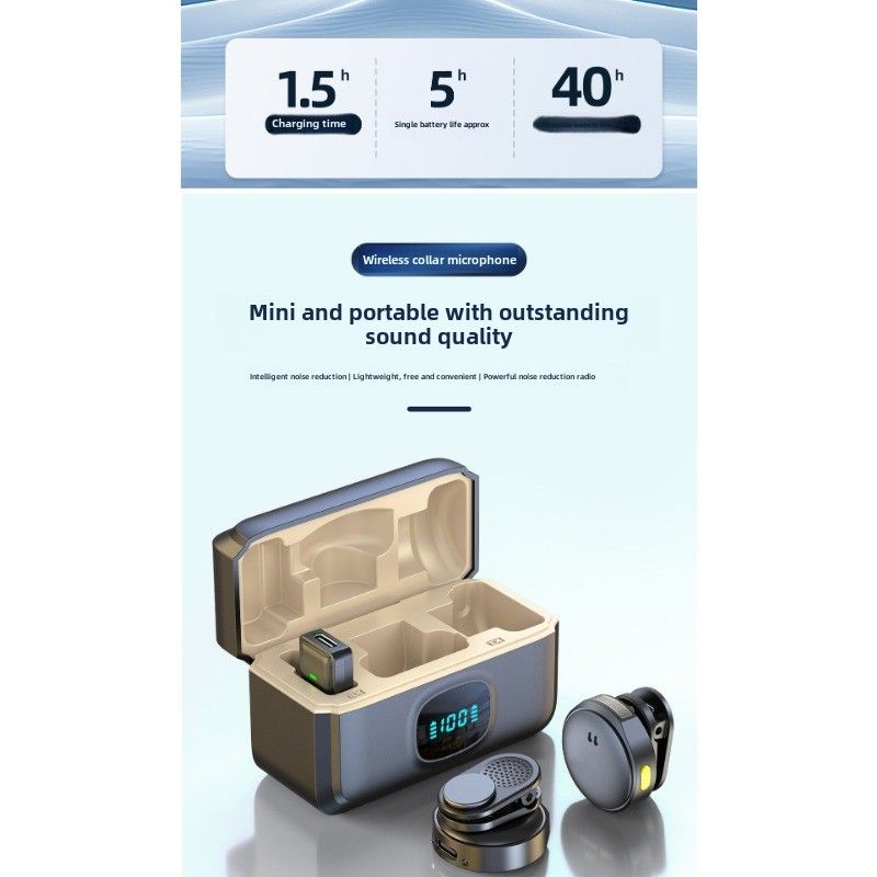 The new Q8 wireless lavalier microphone, a professional digital display noise reduction with built-in reverb for live broadcast_voghion.com