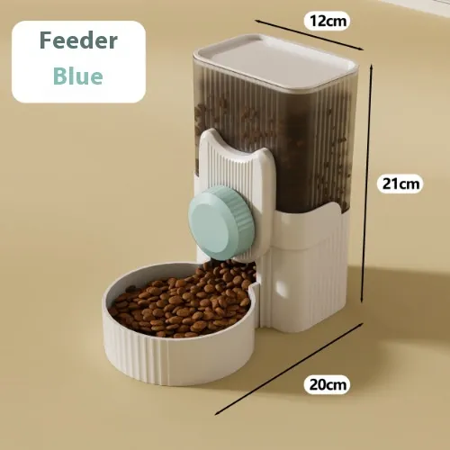 Distributore automatico di cibo per gatti, distributore automatico di cibo per cani, bollitore per acqua, gabbia sospesa per l'alimentazione, ciotola doppia per animali domestici_voghion.com