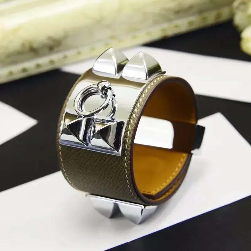 Bracciale in acciaio inossidabile con cinturino in pelle, gioielli di design alla moda per donna e uomo, hiphop rock, festa classica unisex, quotidiano_voghion.com